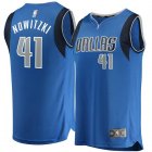 Camiseta Dirk Nowitzki 41 Dallas Mavericks Icon Edition Azul Hombre